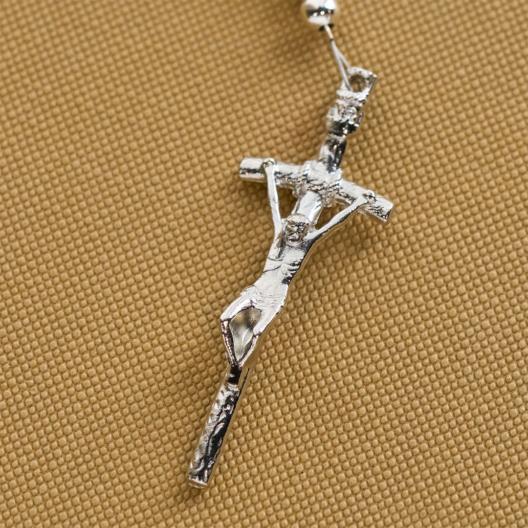 Christianartworkshop Matte Black and White Lava Stone with Cat Chrams Rosary & Bracelet: Pray with Cow Cat - image 10