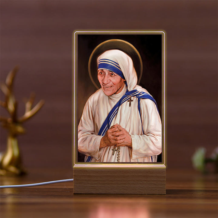 Christianartworkshop Daily Faith Resonant Religious Nightlight with Holy Icons & Beech Base - F - image 6