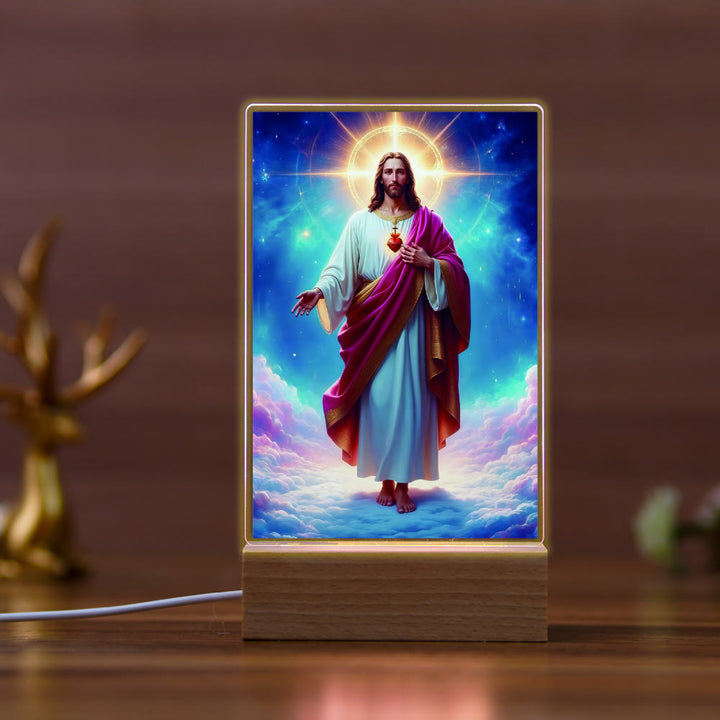 Christianartworkshop Daily Faith Resonant Religious Nightlight with Holy Icons & Beech Base - I - image 9