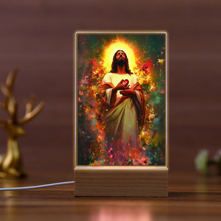 Christianartworkshop Religious Jesus Icon Healing Scene Nightlight: Art & Natural Beauty - E - image 5