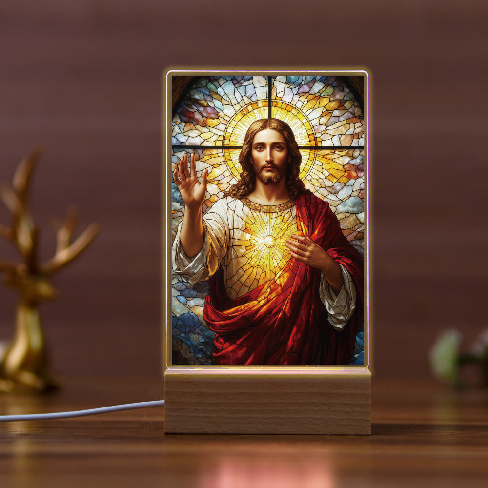 Christianartworkshop Religious Jesus Daily Affection Nightlight: Warm Glow & Loving Message - C - image 3