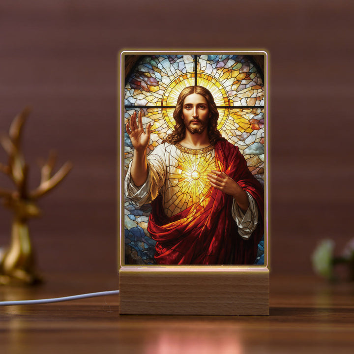 Christianartworkshop Religious Jesus Daily Affection Nightlight: Warm Glow & Loving Message - C - image 3
