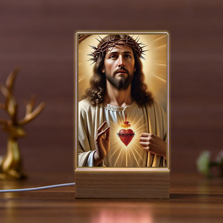 Christianartworkshop Religious Jesus Daily Affection Nightlight: Warm Glow & Loving Message - H - image 8