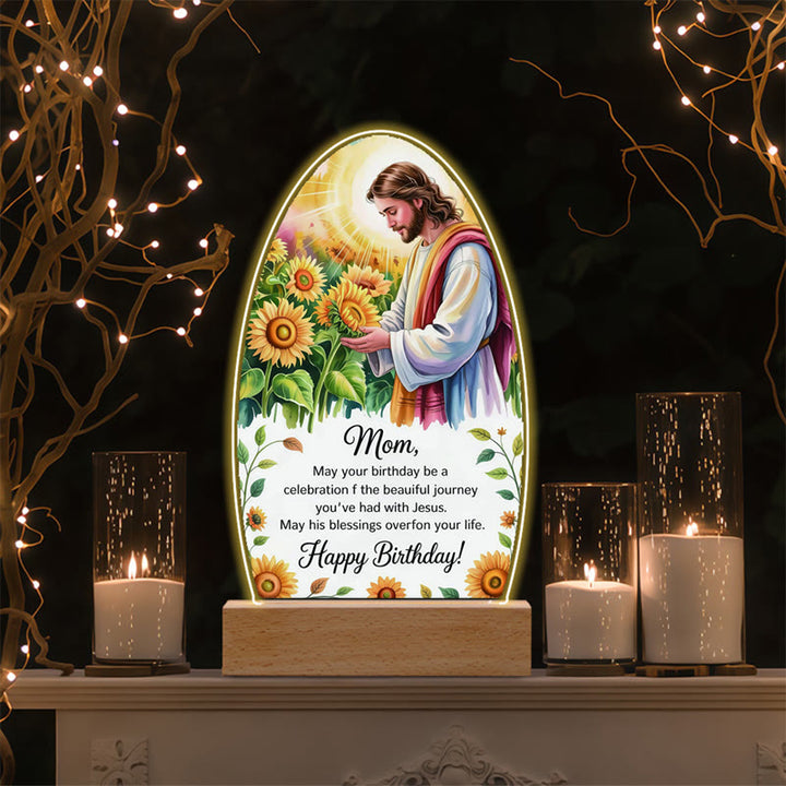 Christianartworkshop Jesus Modern Devotion Colorful Glow Nightlight: Oval Silhouette & Artistic Hues - F - image 9