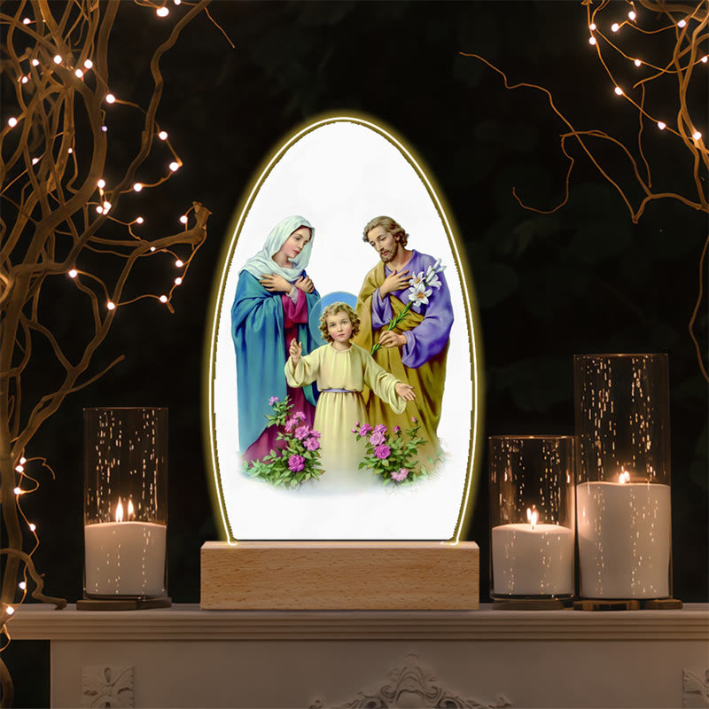 Christianartworkshop Jesus Modern Devotion Colorful Glow Nightlight: Oval Silhouette & Artistic Hues - P - image 19