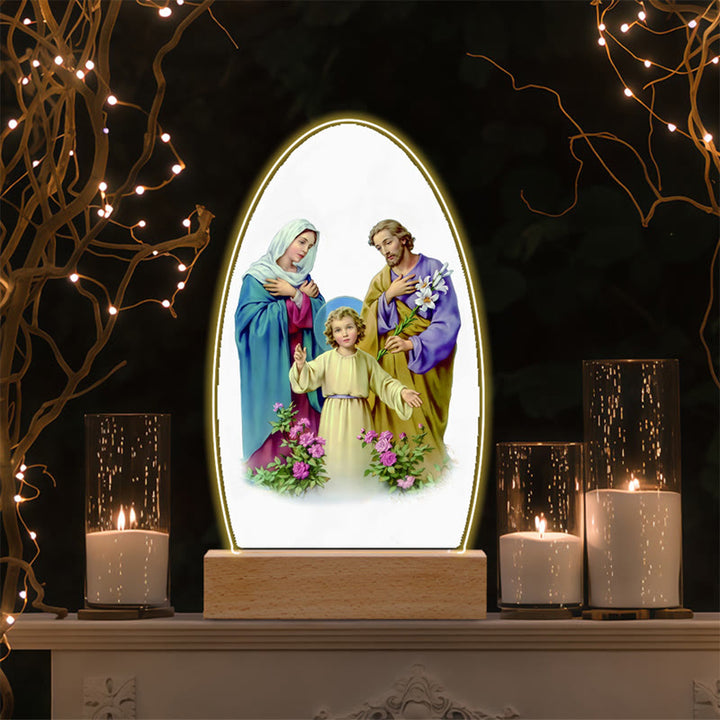 Christianartworkshop Jesus Modern Devotion Colorful Glow Nightlight: Oval Silhouette & Artistic Hues - P - image 19