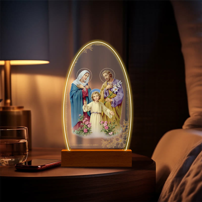 Christianartworkshop Jesus Modern Devotion Colorful Glow Nightlight: Oval Silhouette & Artistic Hues - R - image 21