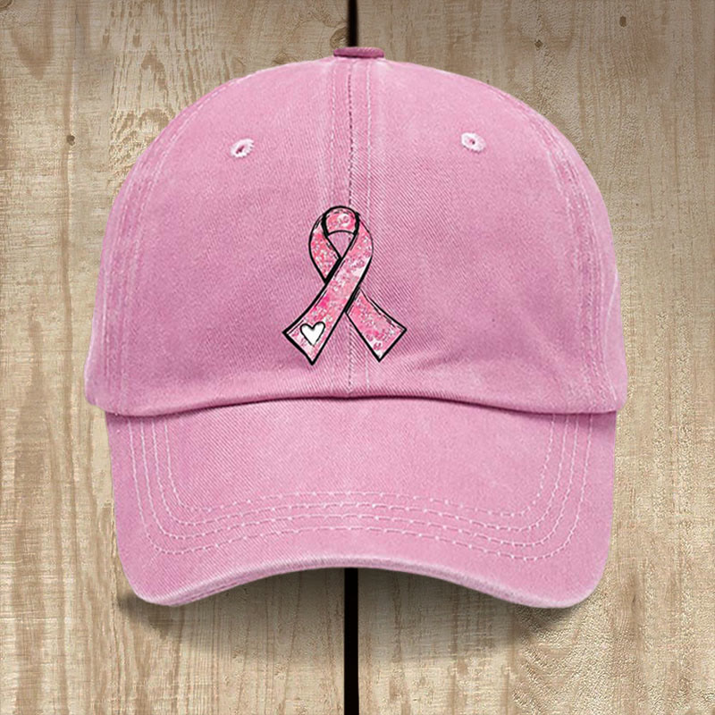 Christianartworkshop God's Healing Prayers Pink Ribbon Hat: Faith Warrior for Cancer Awareness - Pink - image 1