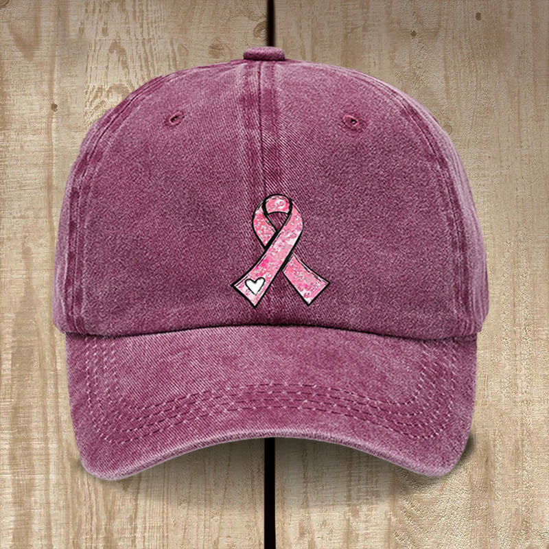 Christianartworkshop God's Healing Prayers Pink Ribbon Hat: Faith Warrior for Cancer Awareness - Wine - image 5