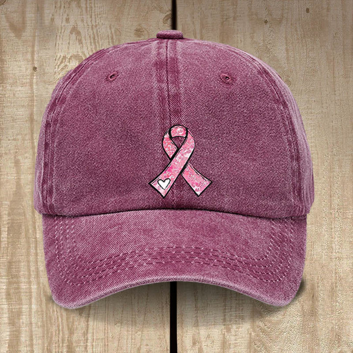 Christianartworkshop God's Healing Prayers Pink Ribbon Hat: Faith Warrior for Cancer Awareness - Wine - image 5