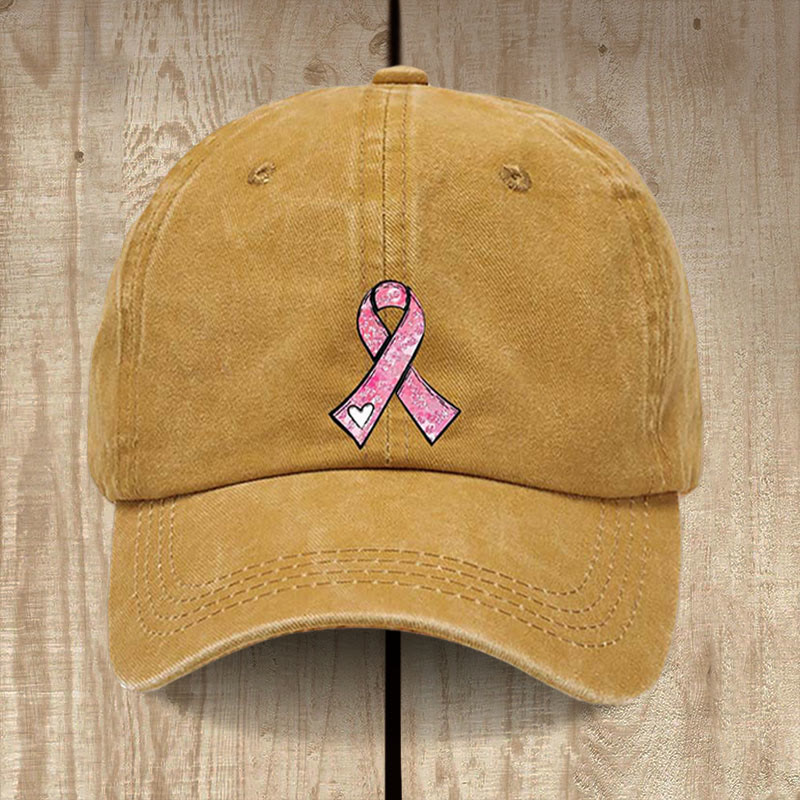 Christianartworkshop God's Healing Prayers Pink Ribbon Hat: Faith Warrior for Cancer Awareness - Yellow - image 4