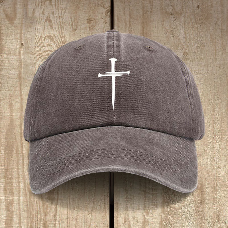 Christianartworkshop Minimalist Three Nails Cross Hat: Simplicity Meets Salvation - Coffee - image 3
