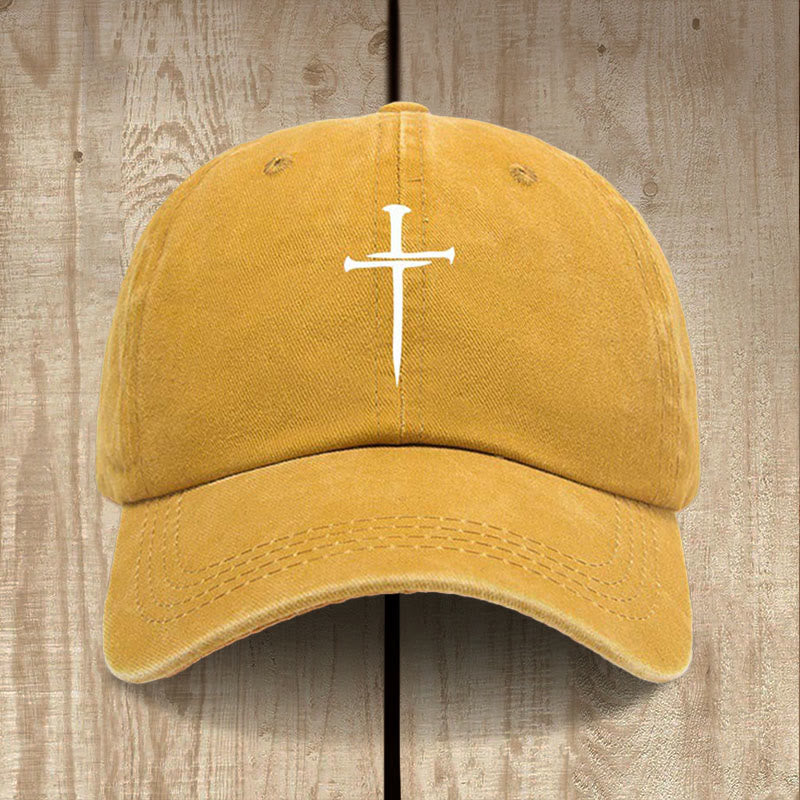 Christianartworkshop Minimalist Three Nails Cross Hat: Simplicity Meets Salvation - Yellow - image 12