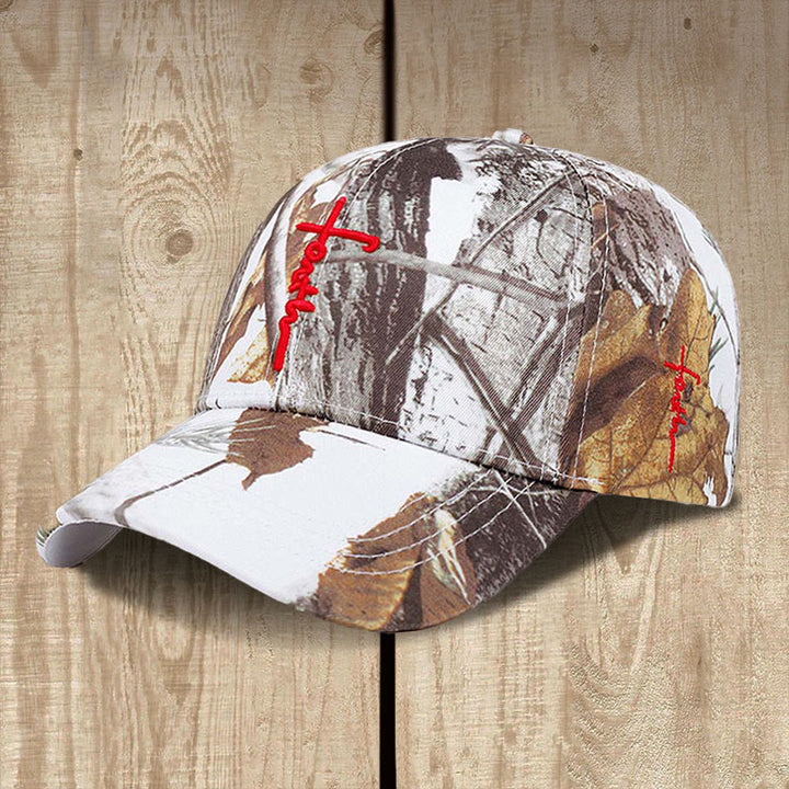 Christianartworkshop Embroidered Faith Cross Baseball Cap: Wear the Armor of Belief - White - image 3