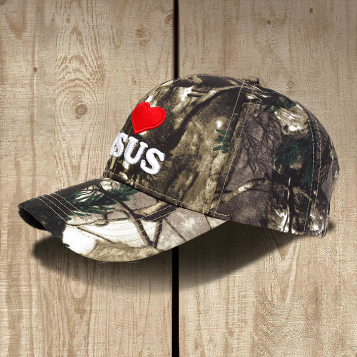 Christianartworkshop I Love Jesus Camo Outdoor Baseball Cap - image 3