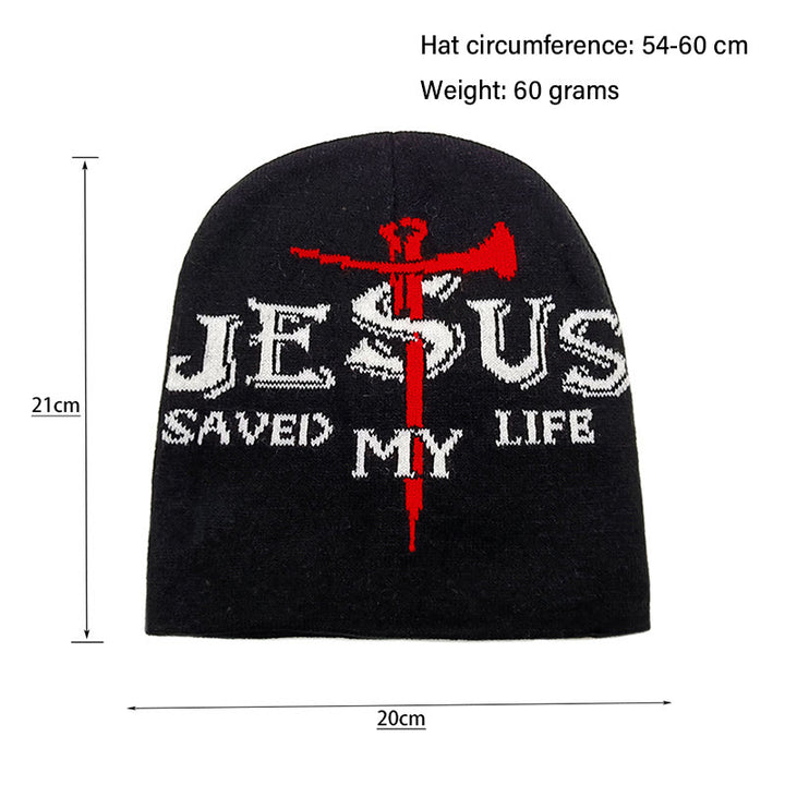 Christianartworkshop Jesus Saved My Life Knit Beanie: A Warm Reminder of His Grace - image 5