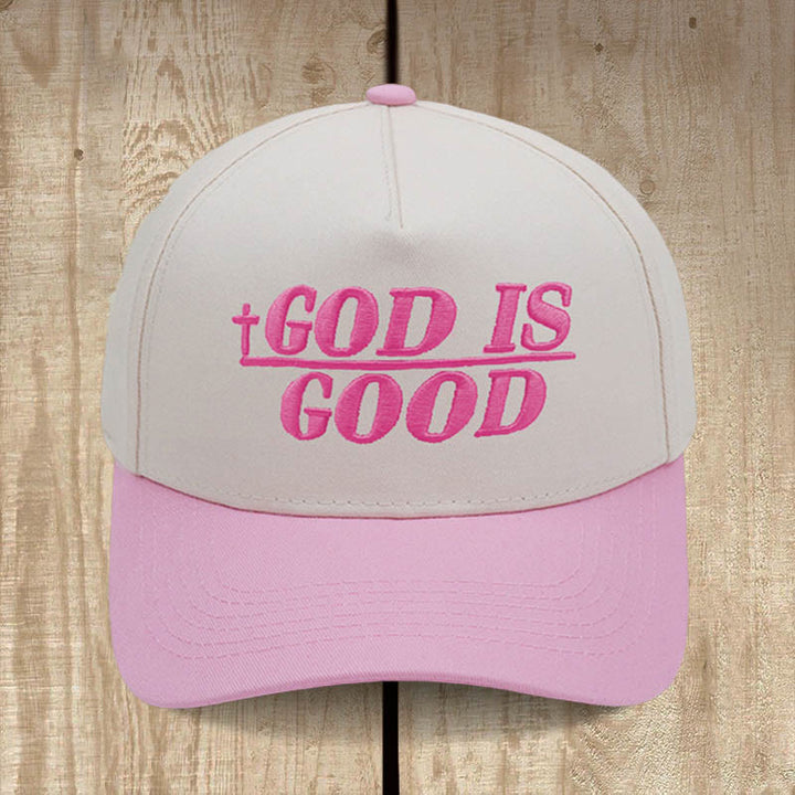 Christianartworkshop God Is Good Two-Tone Baseball Cap: Faith Worn Boldly - Pink - image 4