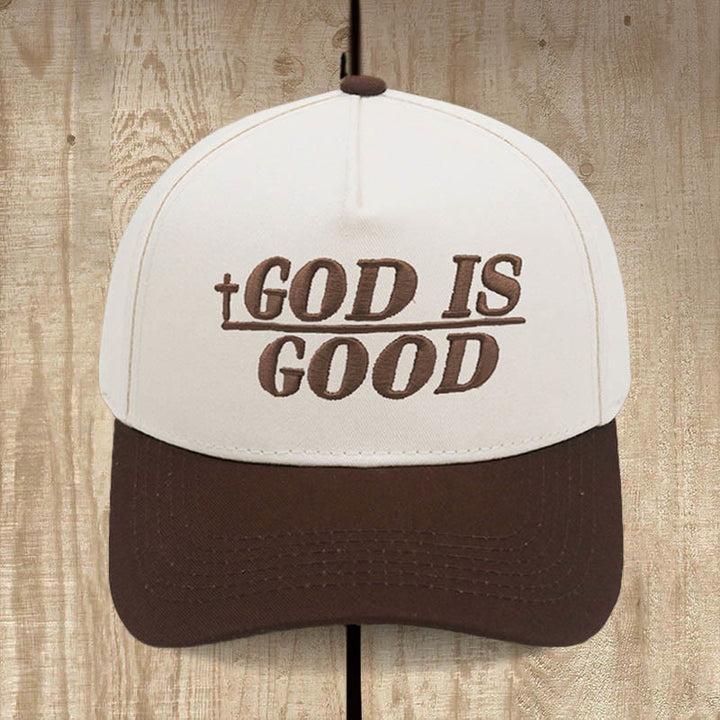 Christianartworkshop God Is Good Two-Tone Baseball Cap: Faith Worn Boldly - Coffee - image 10