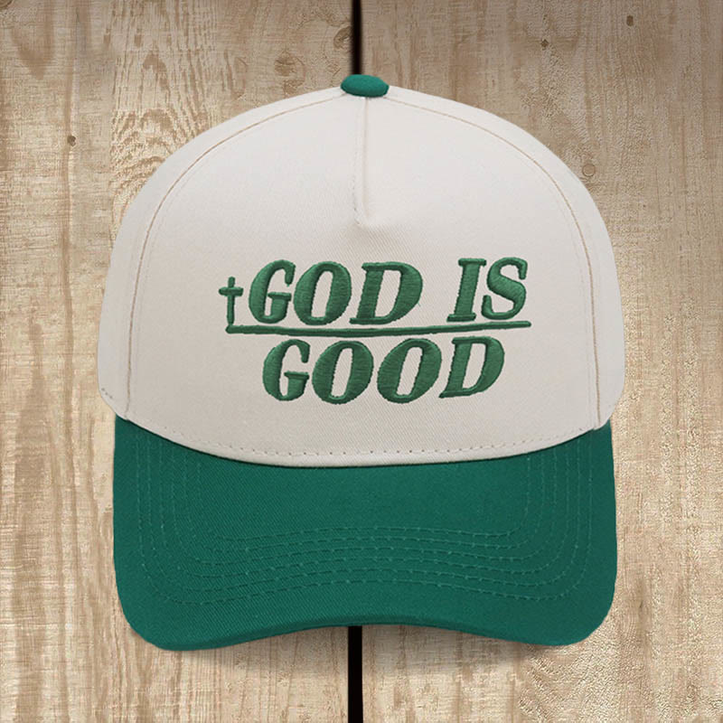Christianartworkshop God Is Good Two-Tone Baseball Cap: Faith Worn Boldly - Dark Green - image 8