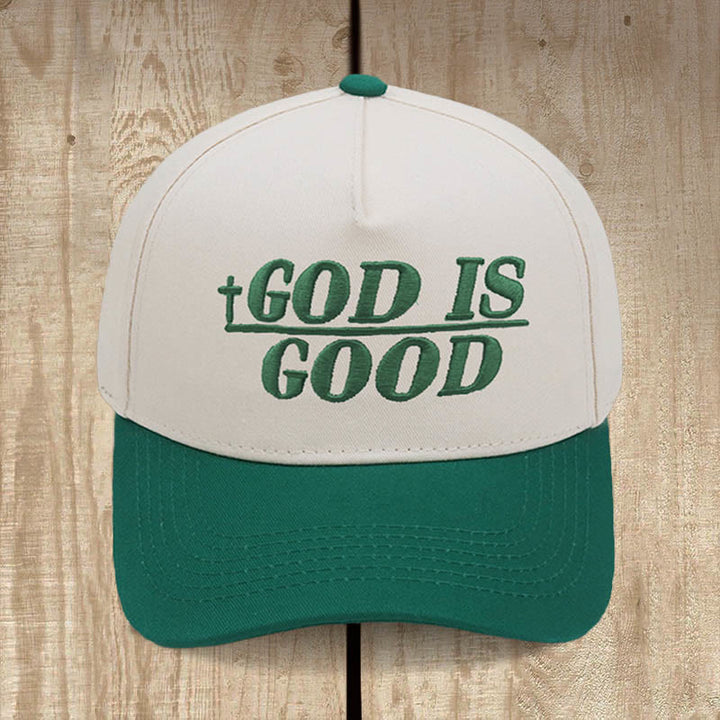 Christianartworkshop God Is Good Two-Tone Baseball Cap: Faith Worn Boldly - Dark Green - image 8