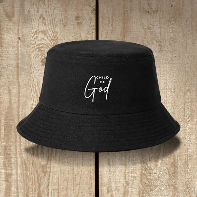 Christianartworkshop Child of God Bucket Hat: Wear Your Identity in Christ - Black - image 2
