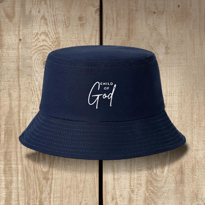 Christianartworkshop Child of God Bucket Hat: Wear Your Identity in Christ - Navy Blue - image 6