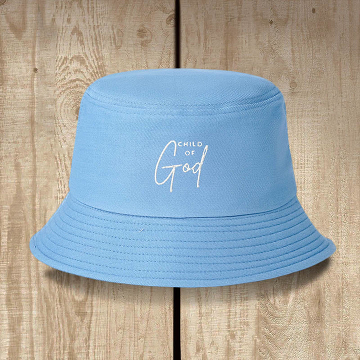 Christianartworkshop Child of God Bucket Hat: Wear Your Identity in Christ - Light Blue - image 5