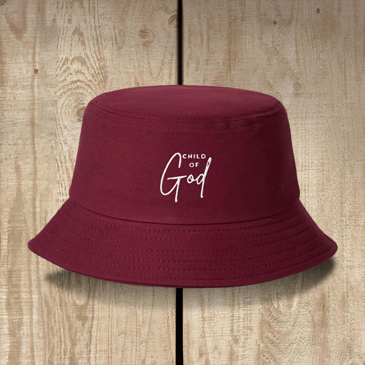 Christianartworkshop Child of God Bucket Hat: Wear Your Identity in Christ - Wine - image 4