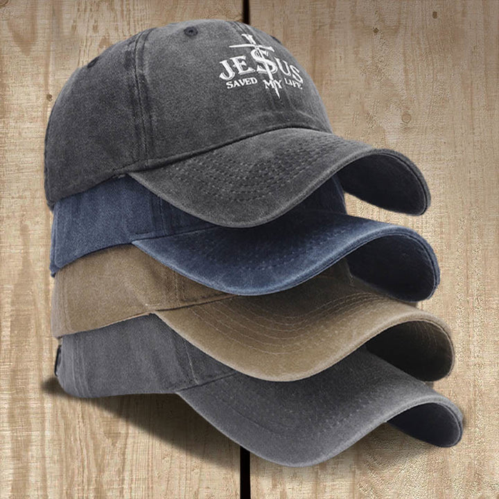 Christianartworkshop Jesus Saved My Life Statement Baseball Cap: Saved by Grace - image 2