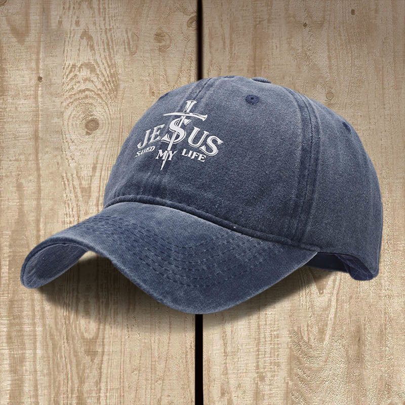 Christianartworkshop Jesus Saved My Life Statement Baseball Cap: Saved by Grace - image 4