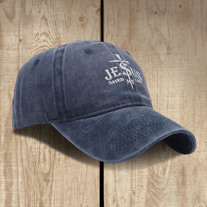 Christianartworkshop Jesus Saved My Life Statement Baseball Cap: Saved by Grace - image 3