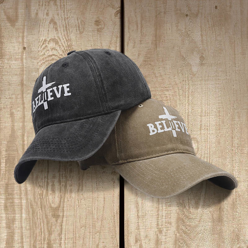 Christianartworkshop Believe in the Cross Baseball Cap: Faith Over Doubt - image 5