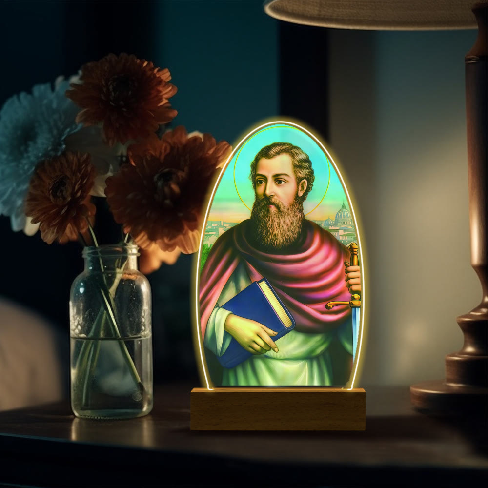 Christianartworkshop Daily Blessing Oval Holy Scenes Night Light: Glowing Halo & Holy Icons - B - image 10