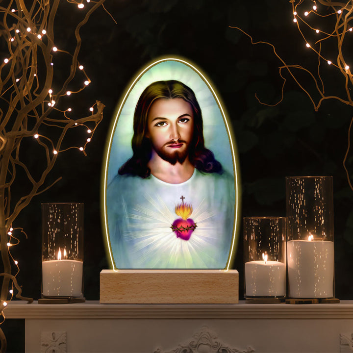 Christianartworkshop Daily Blessing Oval Holy Scenes Night Light: Glowing Halo & Holy Icons - D - image 12