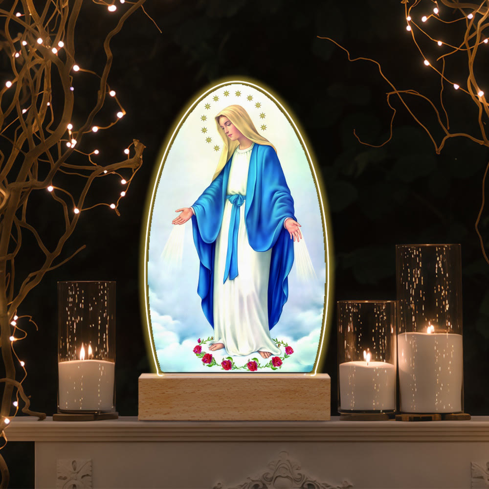 Christianartworkshop Daily Blessing Oval Holy Scenes Night Light: Glowing Halo & Holy Icons - E - image 13