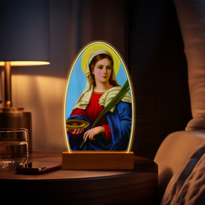 Christianartworkshop Daily Blessing Oval Holy Scenes Night Light: Glowing Halo & Holy Icons - G - image 15