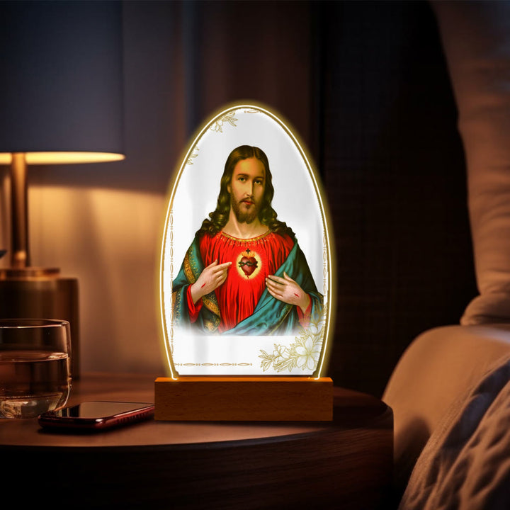 Christianartworkshop Daily Blessing Oval Holy Scenes Night Light: Glowing Halo & Holy Icons - H - image 16
