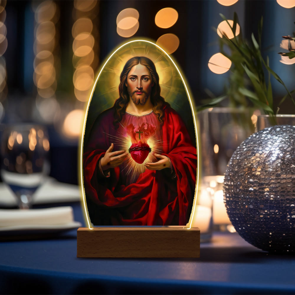 Christianartworkshop Daily Blessing Oval Holy Scenes Night Light: Glowing Halo & Holy Icons - I - image 17
