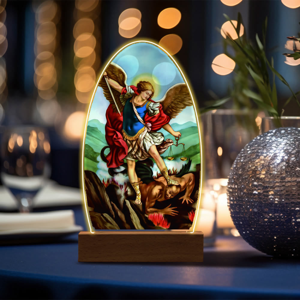 Christianartworkshop Daily Blessing Oval Holy Scenes Night Light: Glowing Halo & Holy Icons - N - image 22