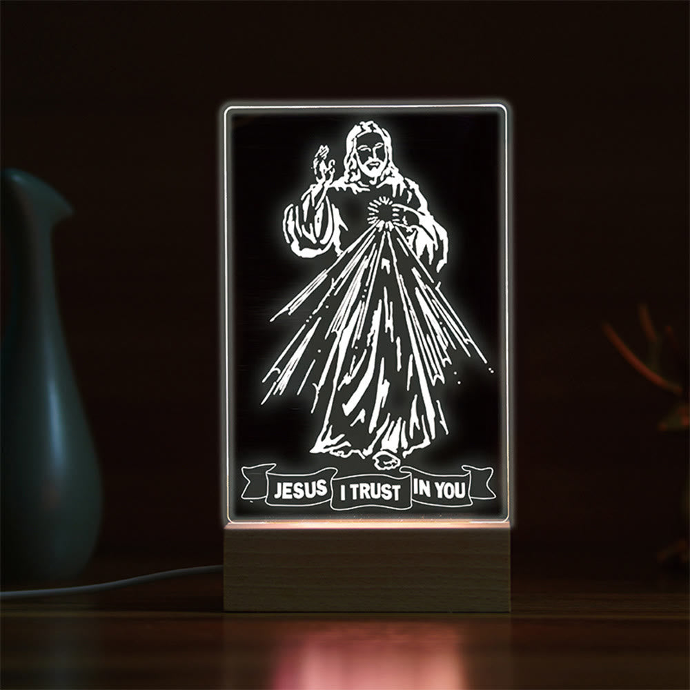 Christianartworkshop Minimalist Sacred Outlines Night Light: Share Divine Bonds - A - image 1