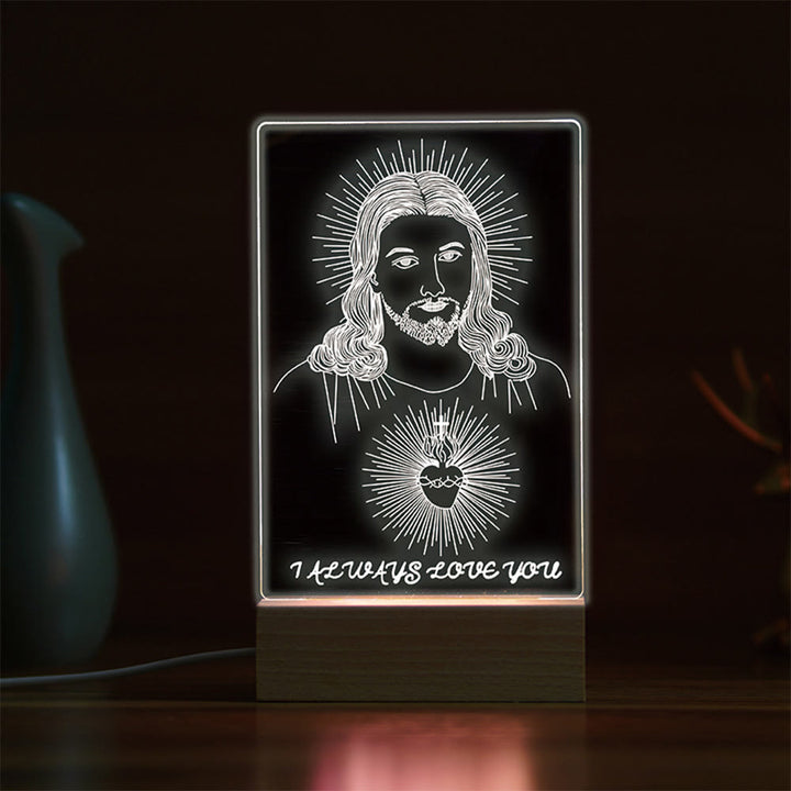 Christianartworkshop Minimalist Sacred Outlines Night Light: Share Divine Bonds - G - image 7