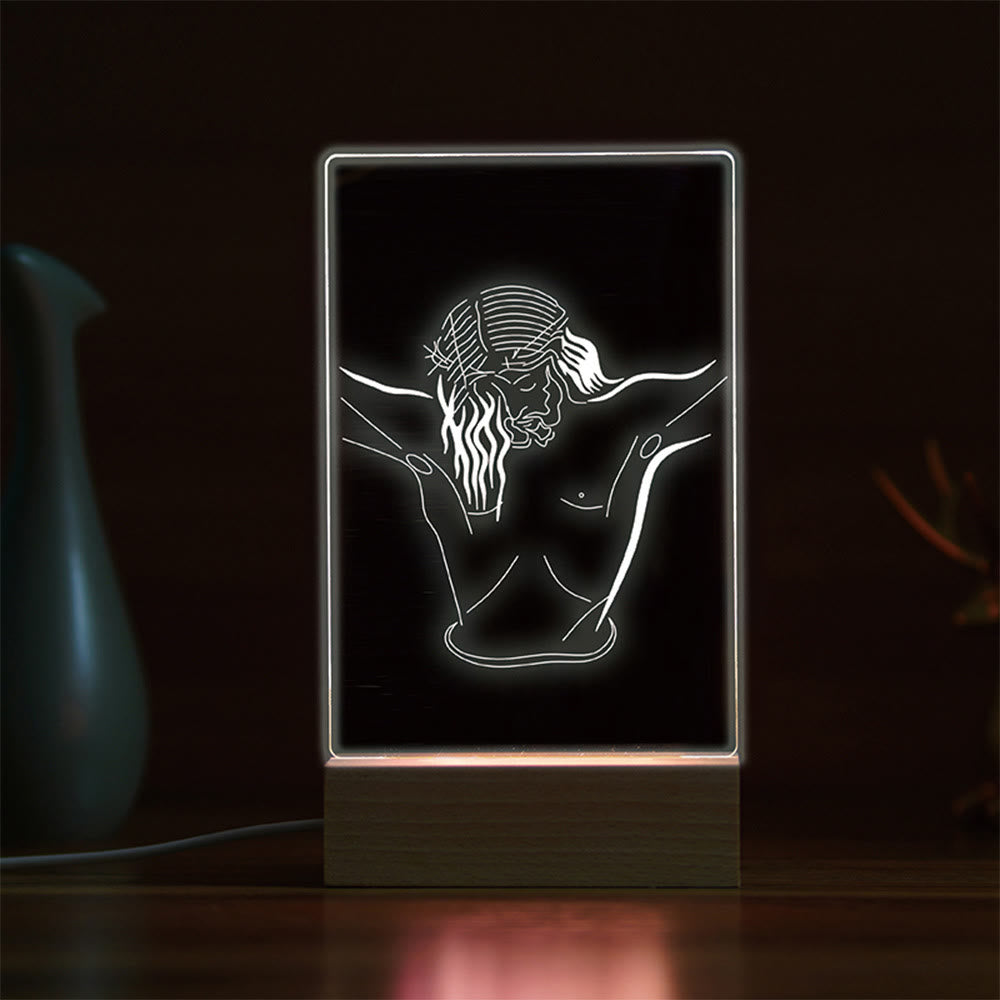 Christianartworkshop Minimalist Sacred Outlines Night Light: Share Divine Bonds - B - image 2