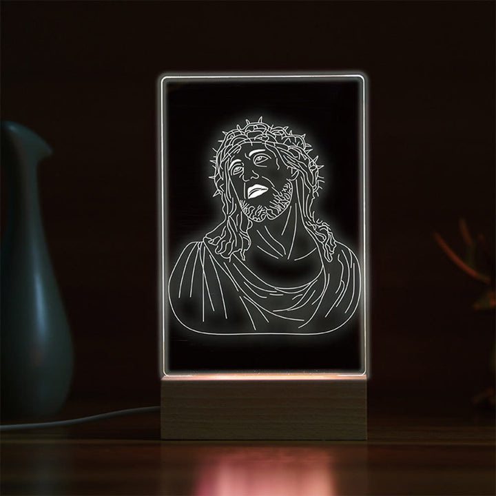 Christianartworkshop Minimalist Sacred Outlines Night Light: Share Divine Bonds - H - image 8