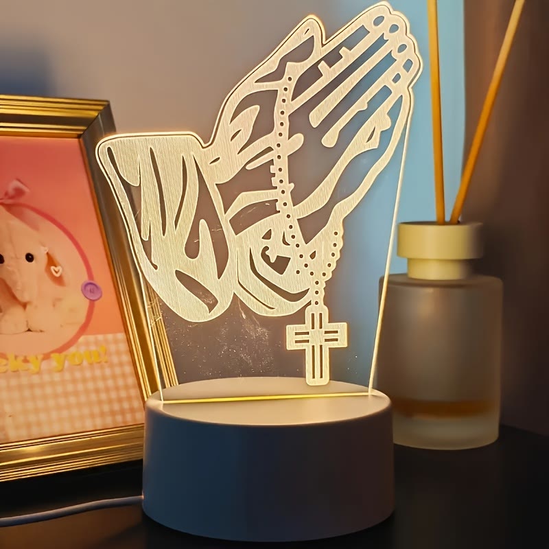 Christianartworkshop Spiritual Glow Praying Hands Night Light: Blend of Religion and Modernity - image 7