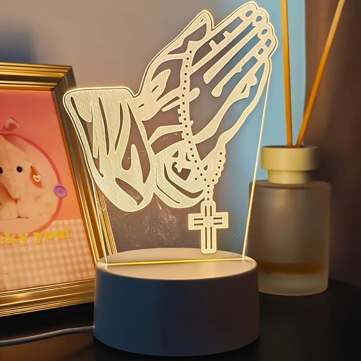 Christianartworkshop Spiritual Glow Praying Hands Night Light: Blend of Religion and Modernity - image 7