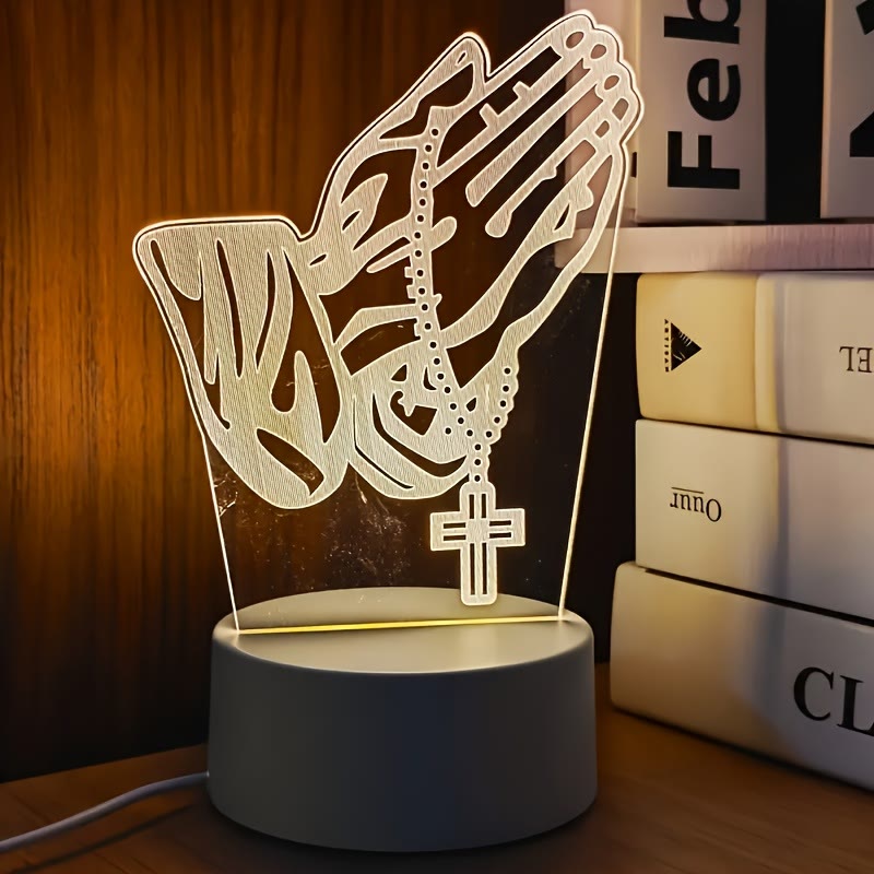 Christianartworkshop Spiritual Glow Praying Hands Night Light: Blend of Religion and Modernity - image 6