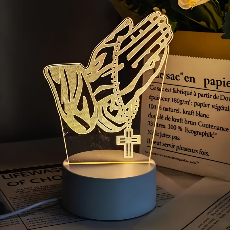 Christianartworkshop Spiritual Glow Praying Hands Night Light: Blend of Religion and Modernity - image 9