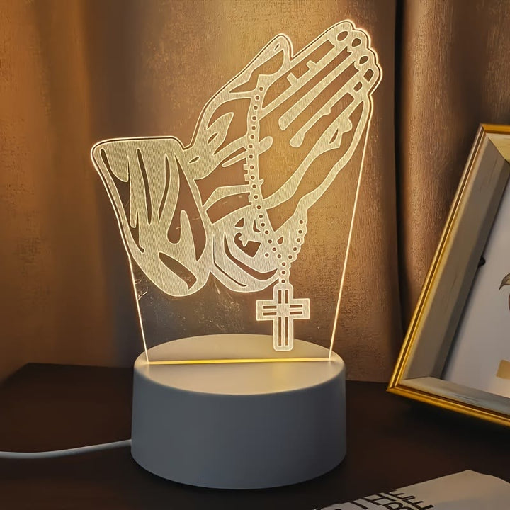 Christianartworkshop Spiritual Glow Praying Hands Night Light: Blend of Religion and Modernity - image 8