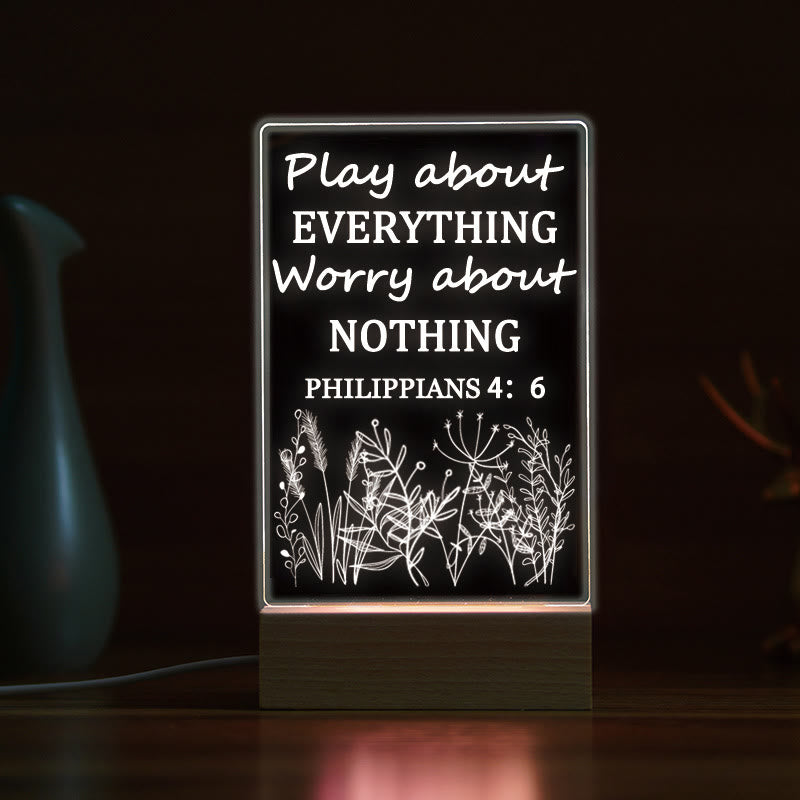 Christianartworkshop Spiritual Bible Verse Serenity Night Light: Divine Promises in Light - C - image 3