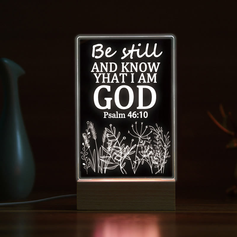 Christianartworkshop Spiritual Bible Verse Serenity Night Light: Divine Promises in Light - B - image 2
